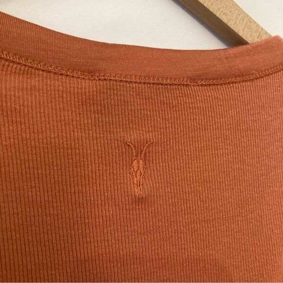 NWT All Saints Cropped Racerback Rina Tank Top Size 10 Medium Tainted Pink - Picture 7 of 8